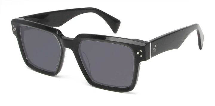 Esnbie Unisex Full Rim Square Brow Line Acetate Sunglasses 246041