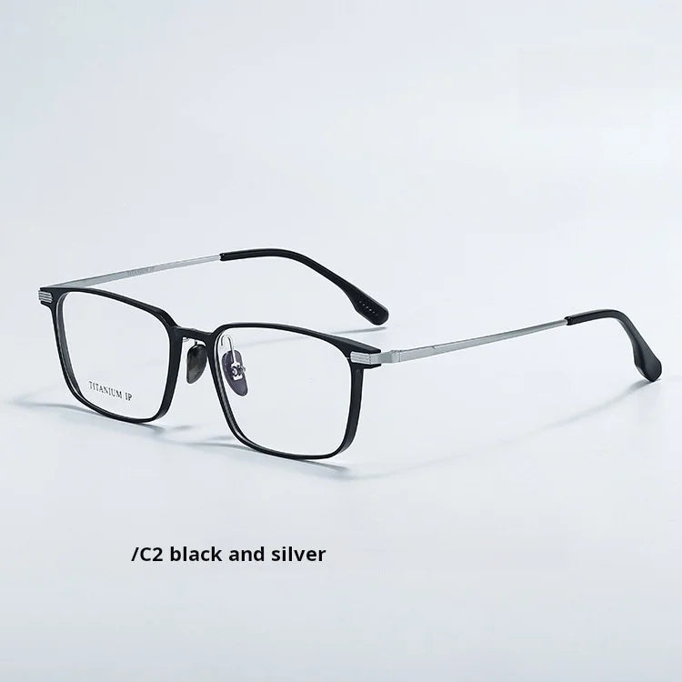 Momoja Unisex Full Rim Square Titanium Eyeglasses 720265