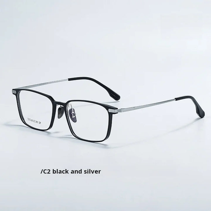 Momoja Unisex Full Rim Square Titanium Eyeglasses 720265