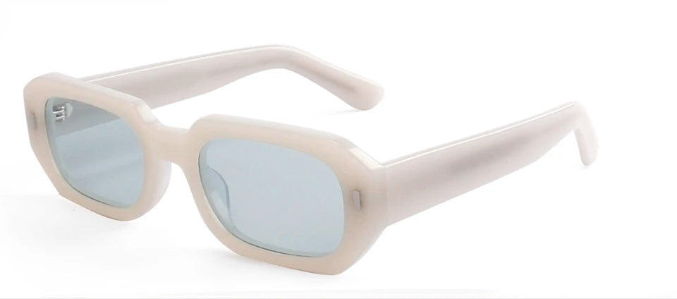 Esnbie Unisex Full Rim Square Thick Acetate Sunglasses 230451
