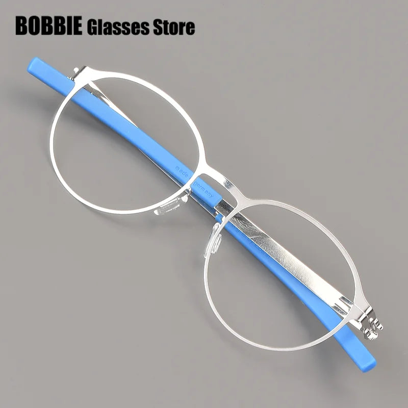Bobbie Women's Full Rim Oval Round Screwless Steel Eyeglasses 445021