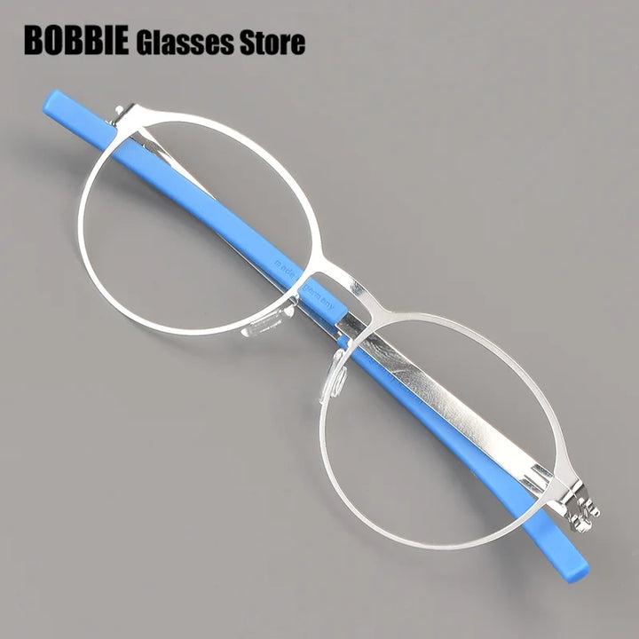 Bobbie Women's Full Rim Oval Round Screwless Steel Eyeglasses 445021