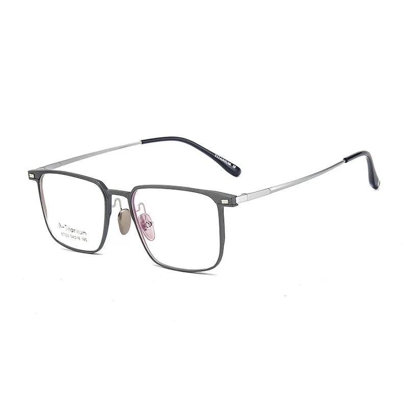 Momoja Men's Full Rim Square Al Mg Titanium Eyeglasses 787022