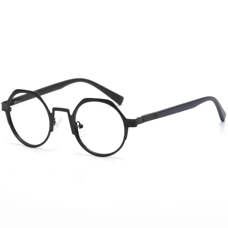 ﻿ Aror Women's Full Rim Flat Top Round Alloy Eyeglasses 88214