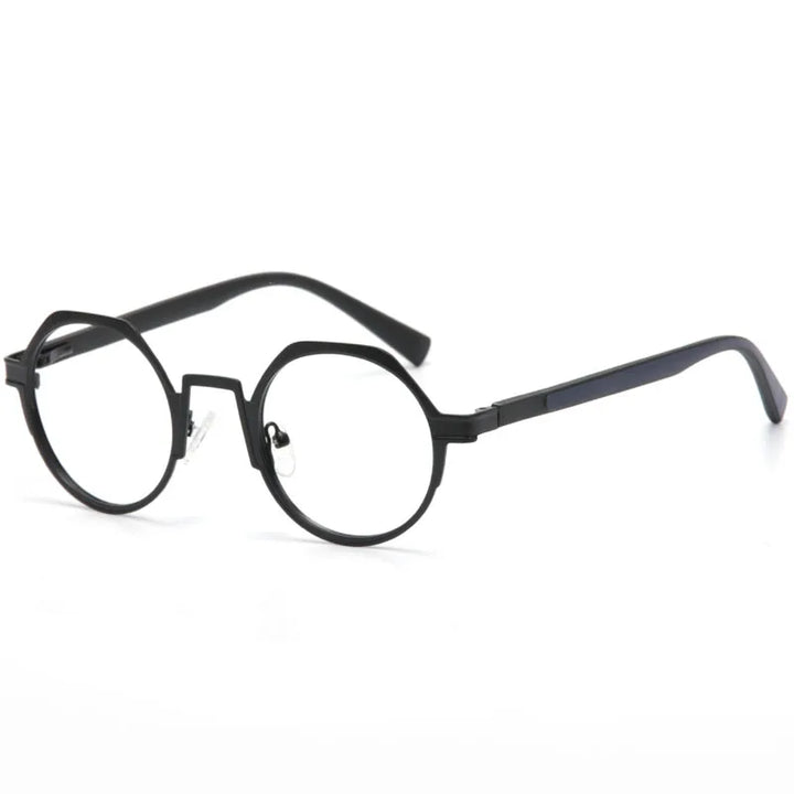 ﻿ Aror Women's Full Rim Flat Top Round Alloy Eyeglasses 88214