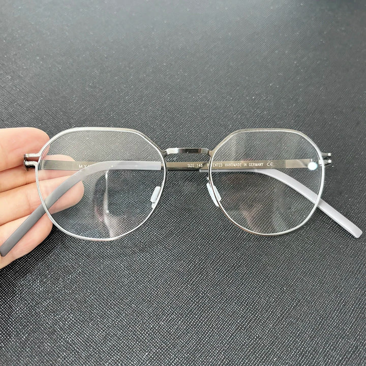 Bobbie Women's Full Rim Flat Top Round Steel Eyeglasses 421949