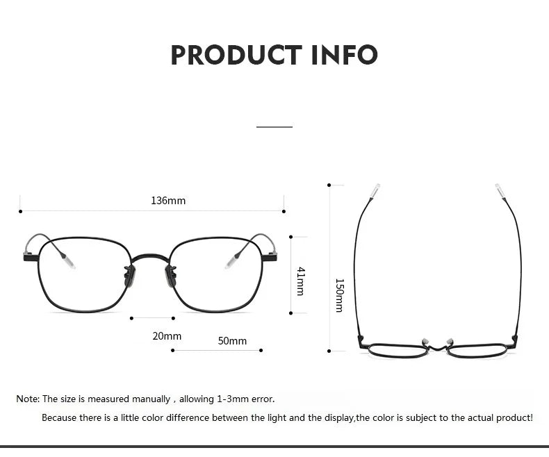 Aimee Unisex Full Rim Square Titanium Eyeglasses 80805 Full Rim Aimee   