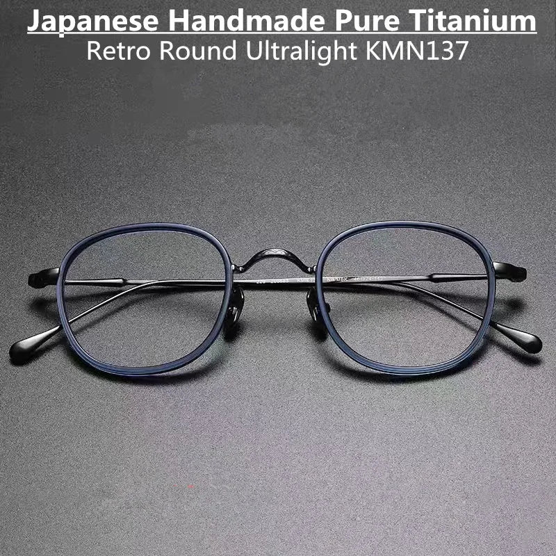 Aimee Unisex Full Rim Oval Square Titanium Acetate Eyeglasses 13137