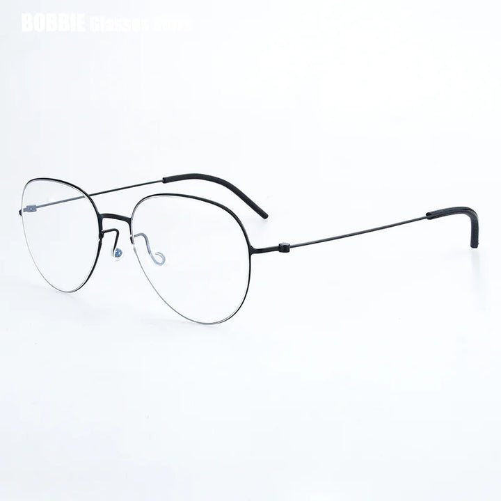 Bobbie Unisex Full Rim Oval Round Screwless Titanium Eyeglasses 765512