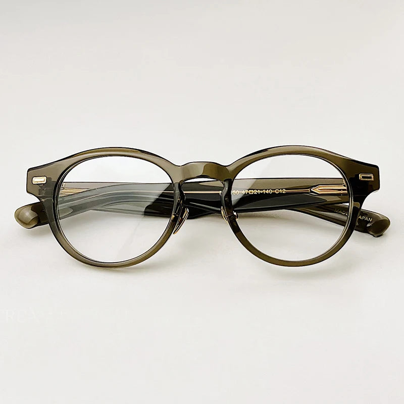 Black Mask Women's Full Rim Round Acetate Eyeglasses 61150