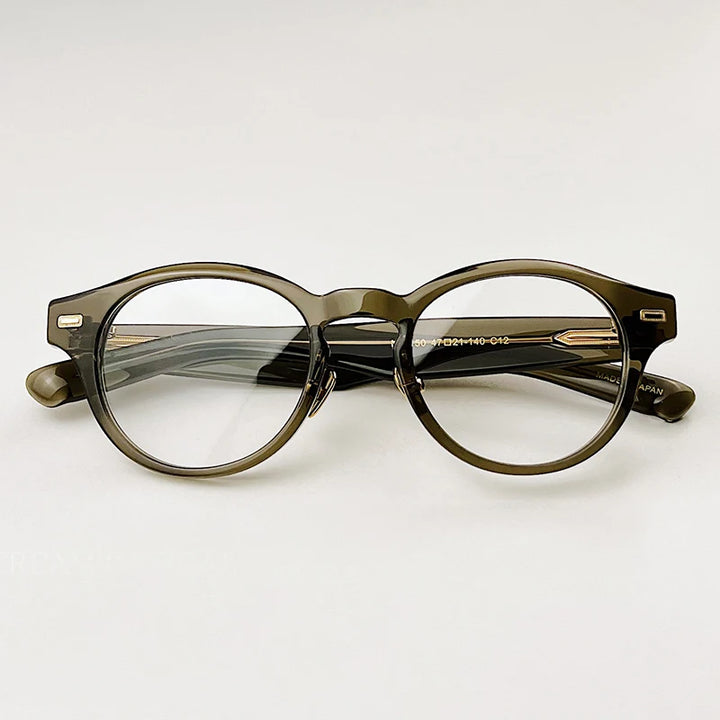 Black Mask Women's Full Rim Round Acetate Eyeglasses 61150