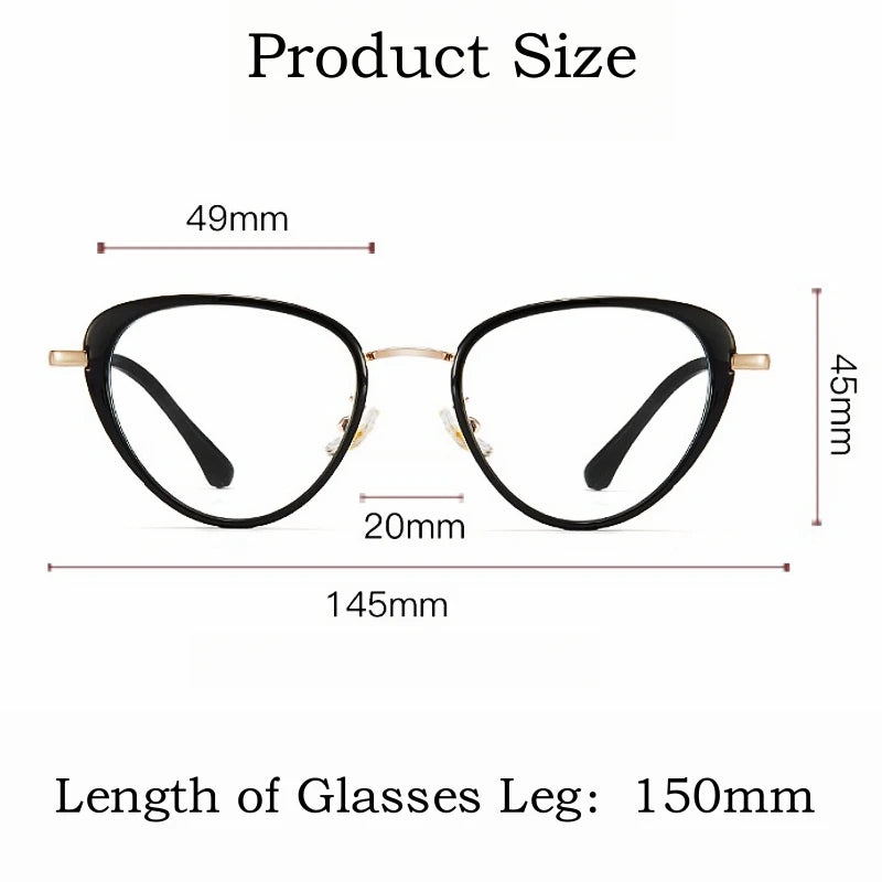 Yimaruili Women's Full Rim Cat Eye Tr 90 Alloy Eyeglasses Y11931 Full Rim Yimaruili Eyeglasses   