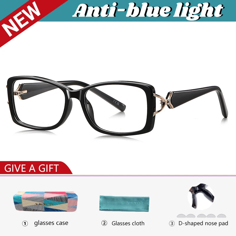 Vicky Women's Full Rim Square Tr 90 Alloy Reading Glasses 77201