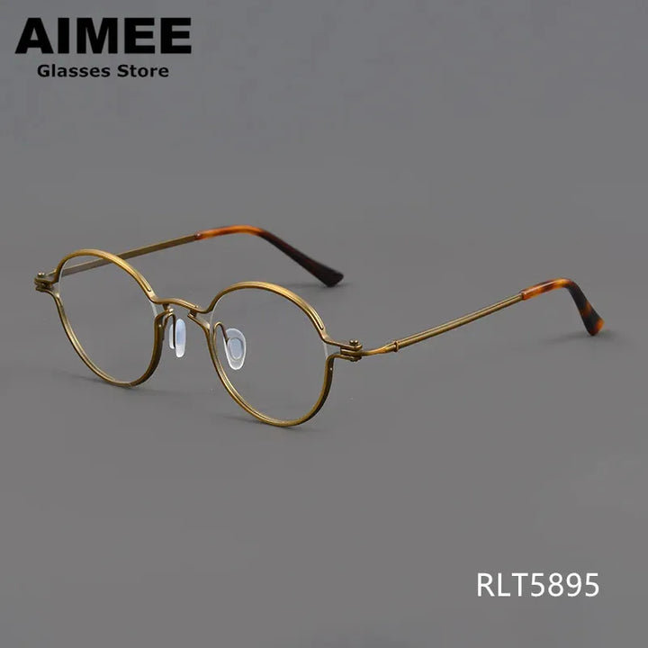 Aimee Unisex Full Rim Round Titanium Acetate Eyeglasses 185895 Full Rim Aimee   