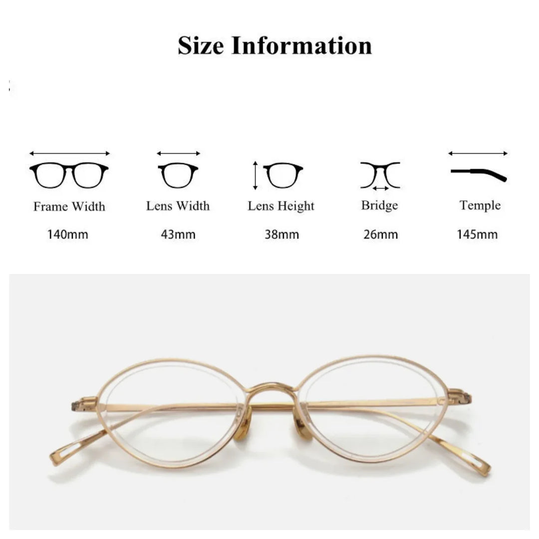 Chashma Women's Full Rim Oval Cat Eye Titanium Tr 90 Eyeglasses 770020