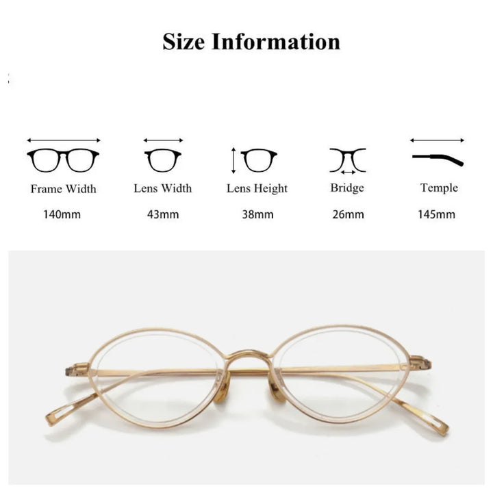 Chashma Women's Full Rim Oval Cat Eye Titanium Tr 90 Eyeglasses 770020