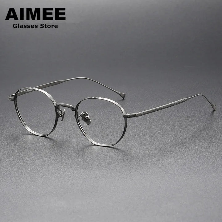 Aimee Unisex Full Rim Oval Round Titanium Eyeglasses 2163 Full Rim Aimee   