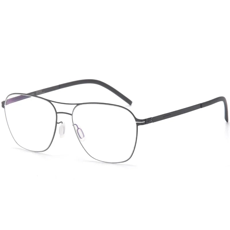 Aror Women's Full Rim Square Double Bridge Titanium Eyeglasses 49251