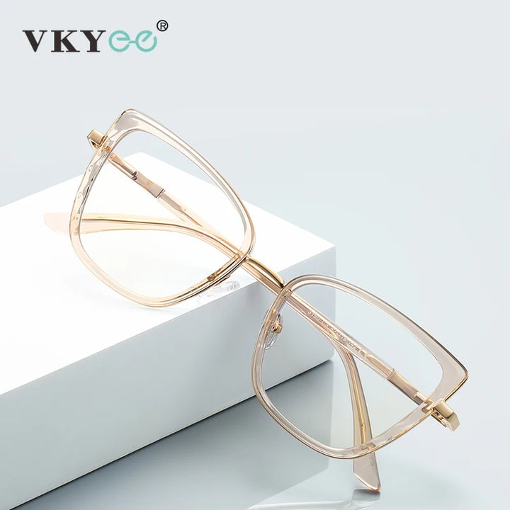 Vicky Women's Full Rim Butterfly Tr 90 Alloy Reading Glasses 43150