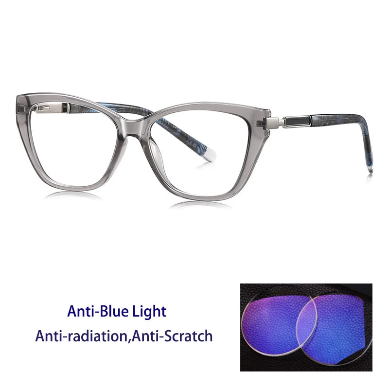 Kocolior Women's Full Rim Cat Eye Acetate Photochromic Reading Glasses 72209