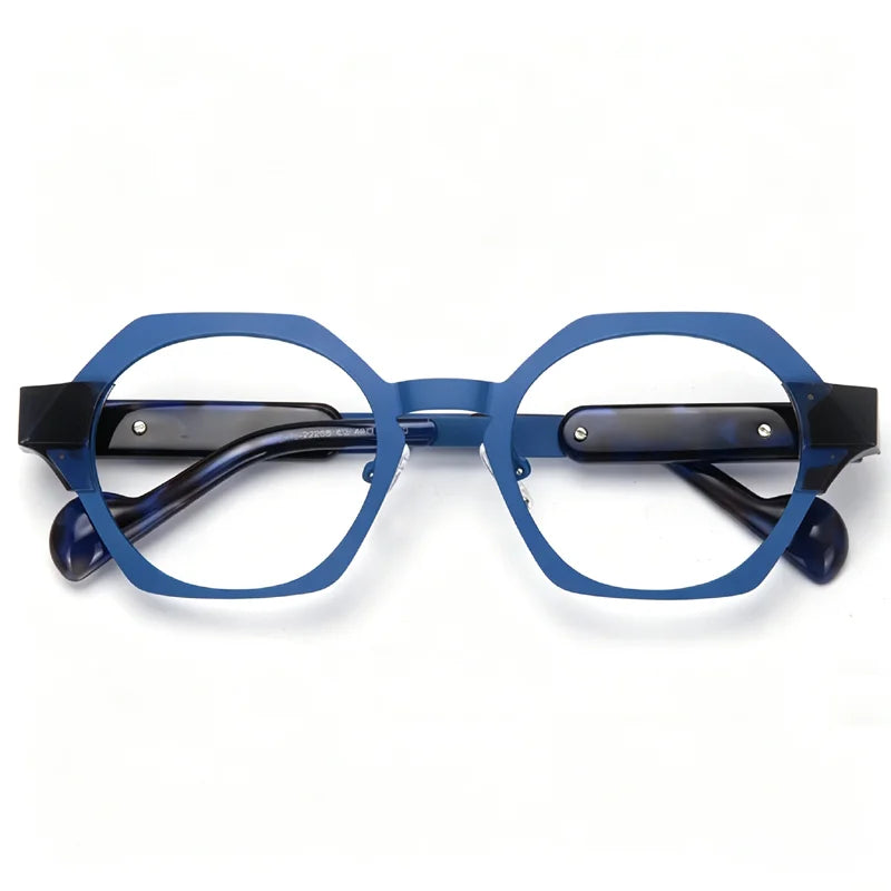 Muzz 22265 unisex oval IP titanium acetate prescription eyeglasses — view 4