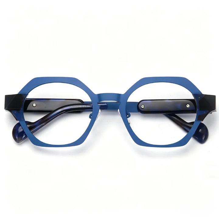 Muzz 22265 unisex oval IP titanium acetate prescription eyeglasses — view 4