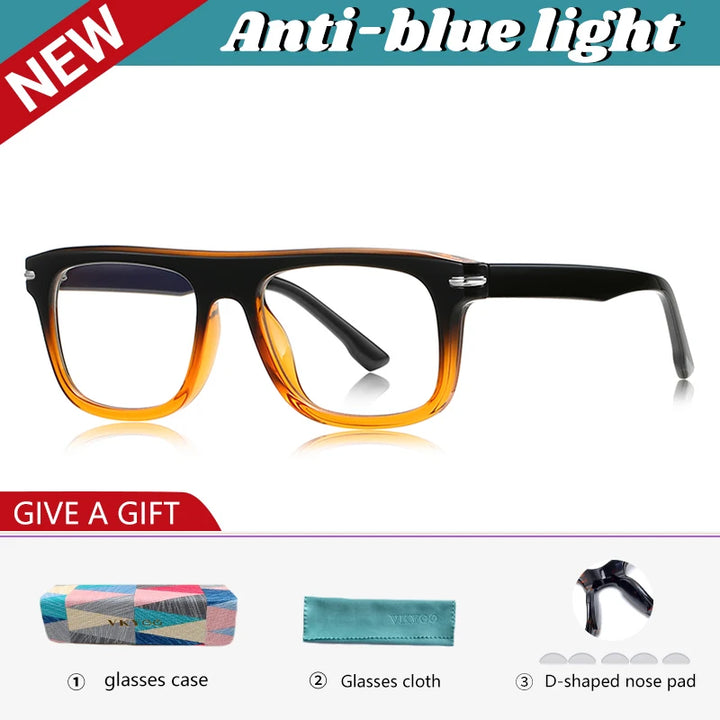 Vicky Unisex Full Rim Square Tr 90 Alloy Reading Glasses 72199