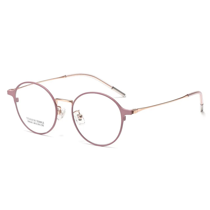 Momoja Women's Full Rim Oval Round Titanium Eyeglasses 98640