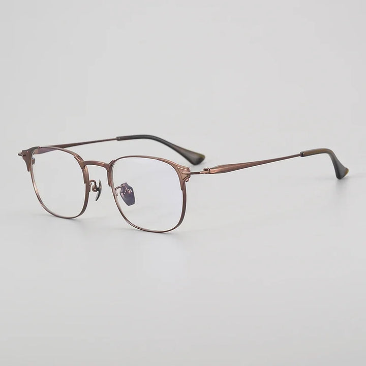 Aror Men's Full Rim Square Titanium Eyeglasses 94484 Full Rim Aror C5