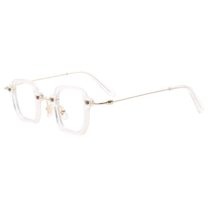 Muzz Men's Full Rim Small Square Acetate Alloy Eyeglasses M0011 Full Rim Muzz C3  