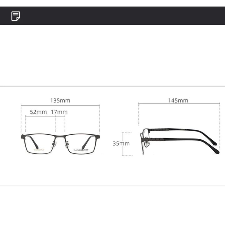 Reven Jate 71099 unisex rectangle titanium prescription eyeglasses — view 2