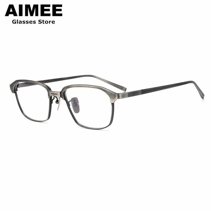 Aimee Unisex Full Rim Square Titanium Eyeglasses 41824 Full Rim Aimee   