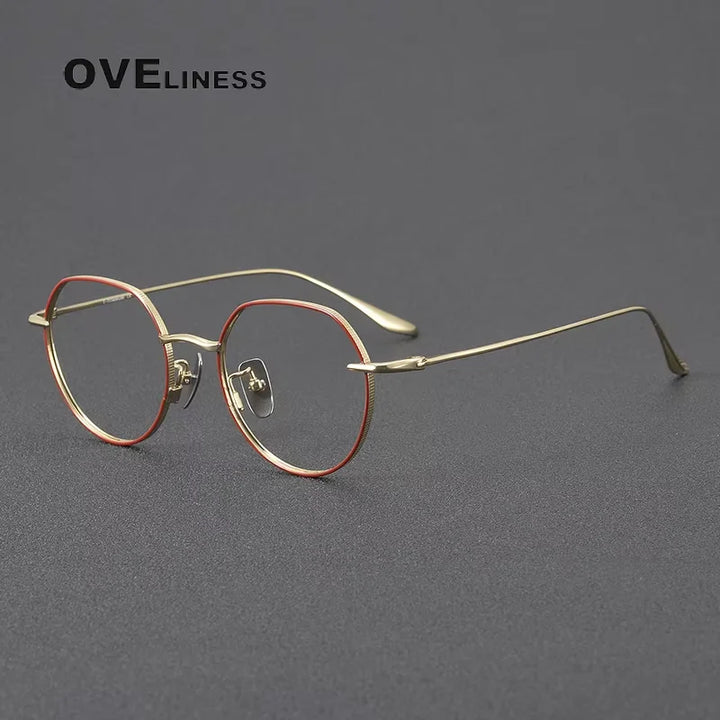 Oveliness Women's Full Rim Flat Top Oval Titanium Eyeglasses 614176