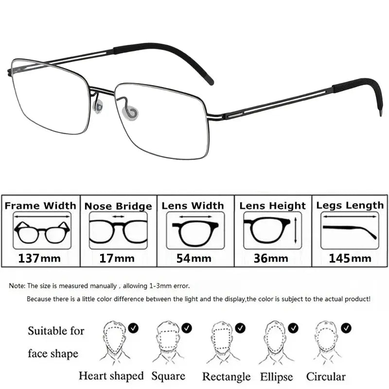 Bobbie 462512  Women’s Polygon Square Full Rim Titanium Frames — view 2 | Bobbie at FuzWeb