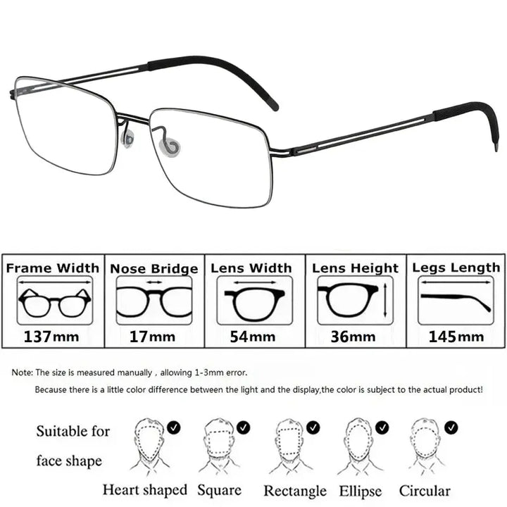 Bobbie 462512  Women’s Polygon Square Full Rim Titanium Frames — view 2 | Bobbie at FuzWeb