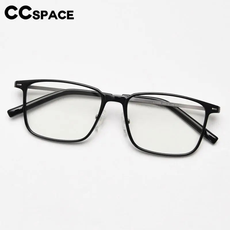 CCspace Unisex Full Rim Square Tr 90 Titanium Eyeglasses 56903 Full Rim CCspace   