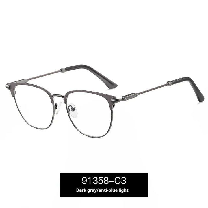 Momoja Women's Full Rim Oval Square Alloy Eyeglasses 91358