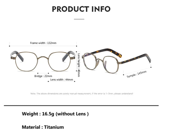 Oveliness Women's Full Rim Round Titanium Acetate Eyeglasses 369132