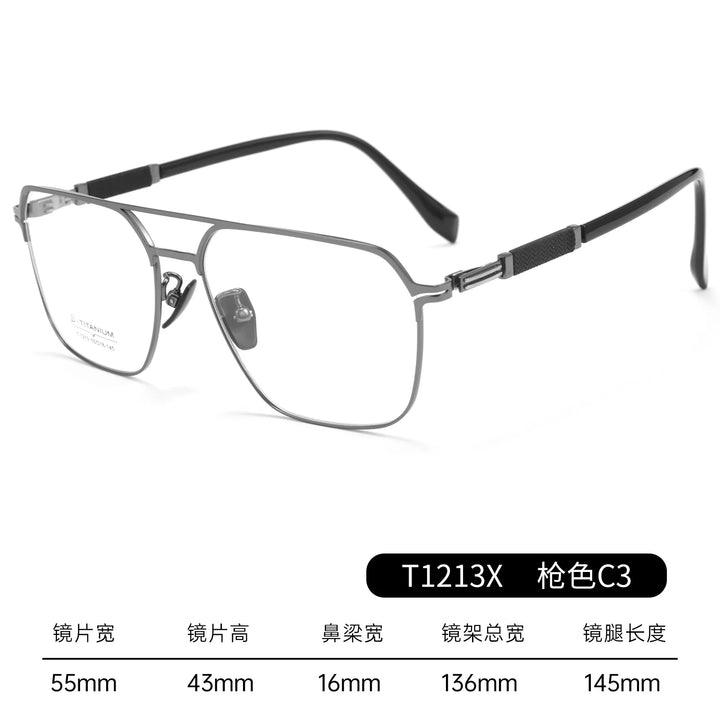 Bclear Men Full Rim Square Alloy Eyeglasses BSF-T1213X