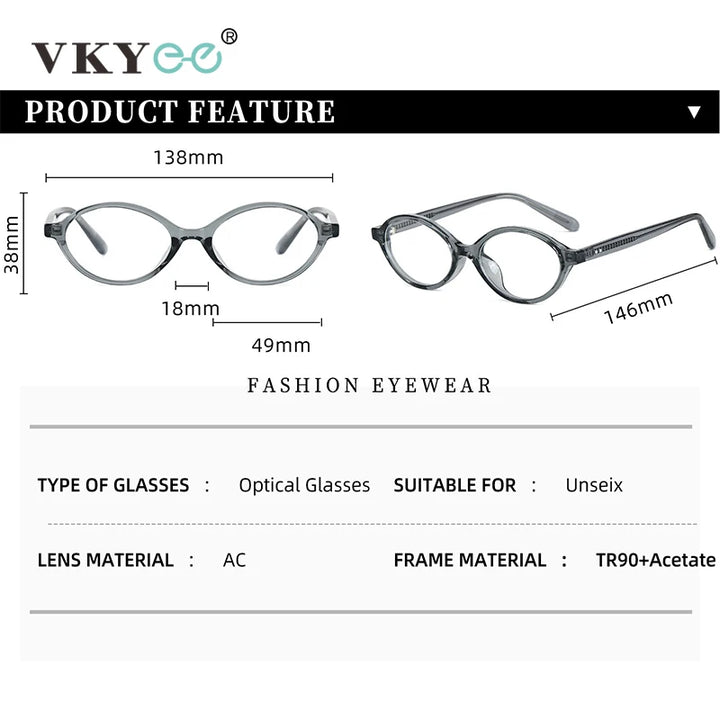 Vicky Women's Full Rim Oval Acetate Reading Glasses 91427
