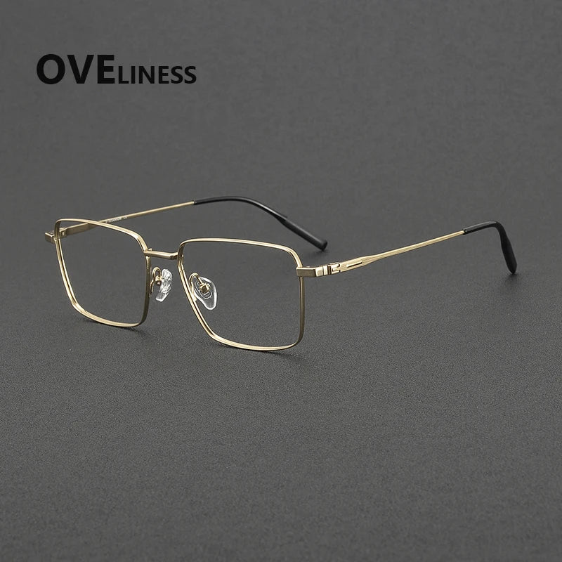 Oveliness Unisex Full Rim Polygon Square Titanium Eyeglasses 581058