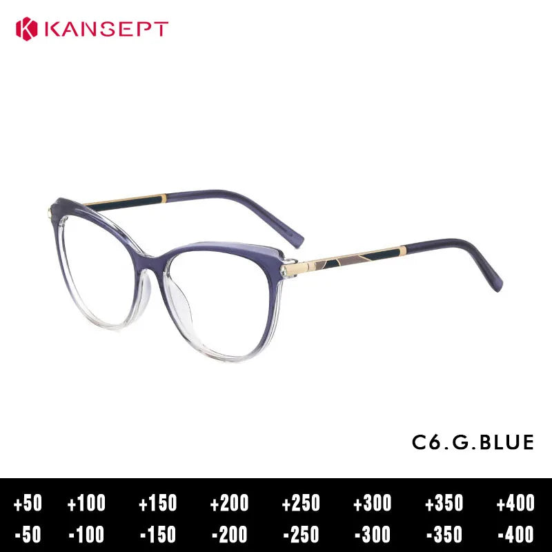 Kansept Women's Full Rim Square Tr 90 Alloy Reading Glass 72101