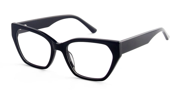 Esnbie Women's Full Rim Polygon Cat Eye Acetate Eyeglasses 49009