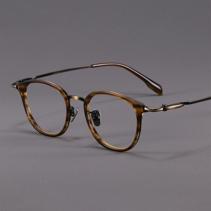 Black Mask Unisex Full Rim Oval Titanium Eyeglasses BM-0059