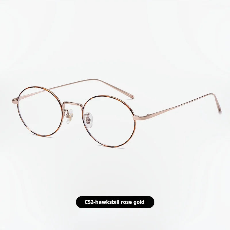 Momoja Unisex Full Rim Oval Round Titanium Eyeglasses 722467