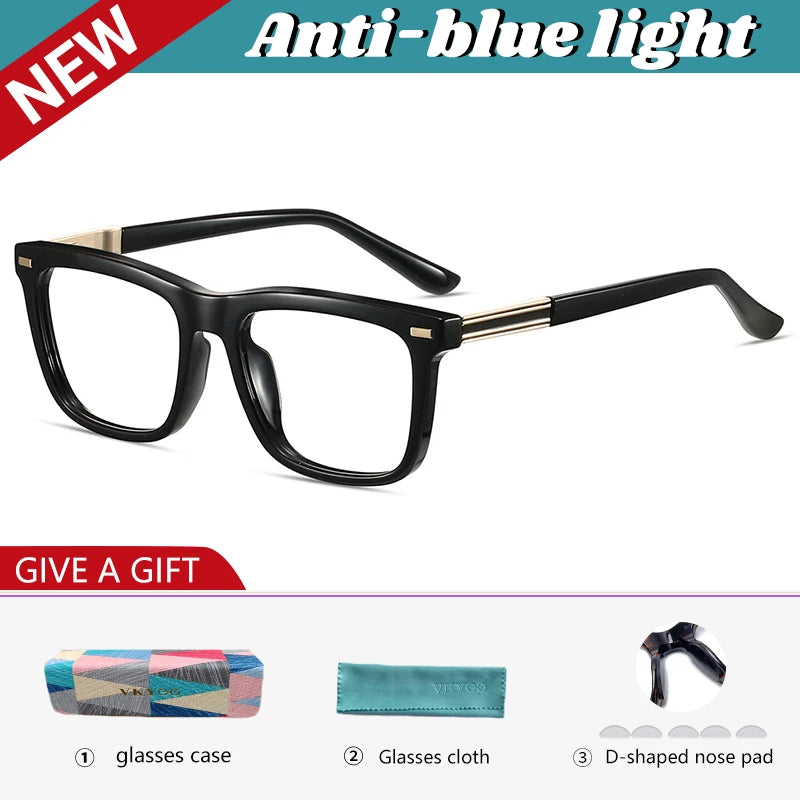 Vicky Men's Full Rim Square Tr 90 Alloy Reading Glasses 584007