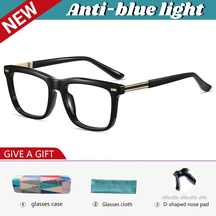 Vicky Men's Full Rim Square Tr 90 Alloy Reading Glasses 584007