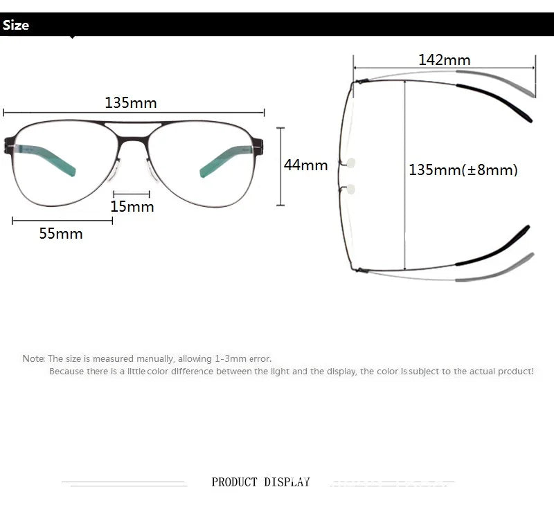 Aimee Unisex Full Rim Oval Double Bridge Stainless Steel Eyeglasses 21201 Full Rim Aimee   