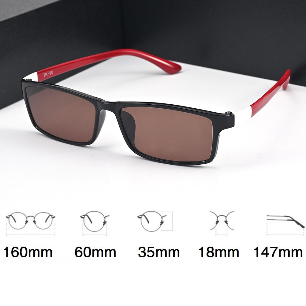 Cubojue Men's Full Rim Oversized Square Tr 90 Titanium Polarized Sunglasses T137 Sunglasses Cubojue   
