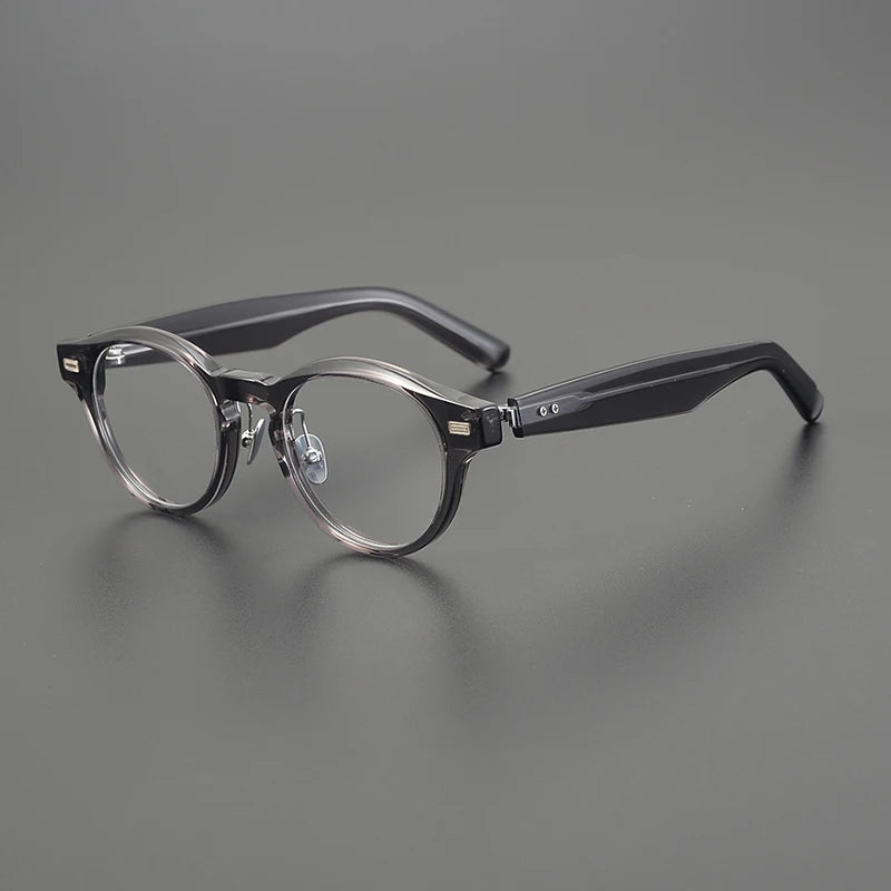Black Mask Women's Full Rim Round Acetate Eyeglasses 61150
